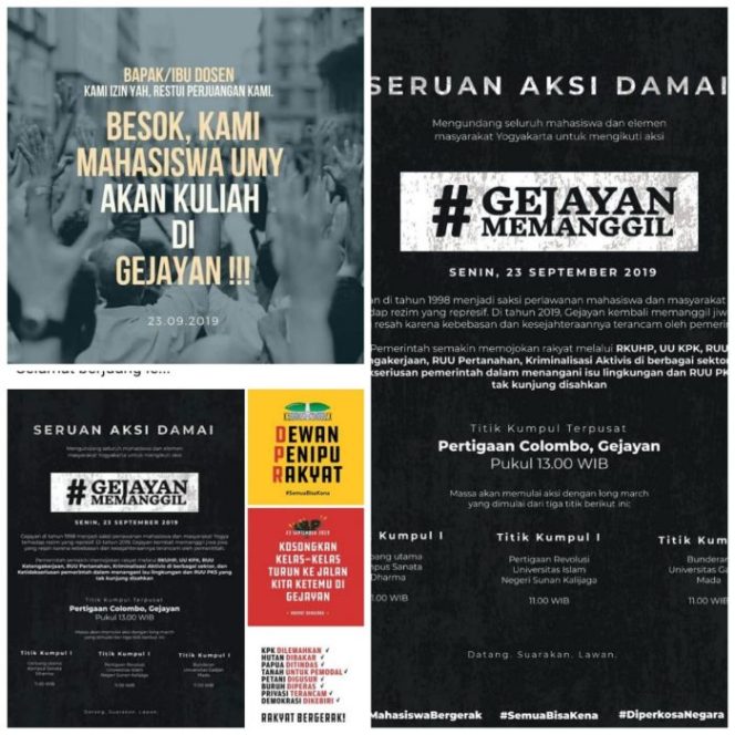 
 Aksi Mahasiswa #GejayanMemanggil dimulai. Ini Analisa Pakar Sosmed