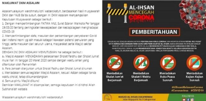 
 Di Jakasampurna, Al Ihsan dan Assalam Ikut Fatwa MUI, AL Azhar Belum