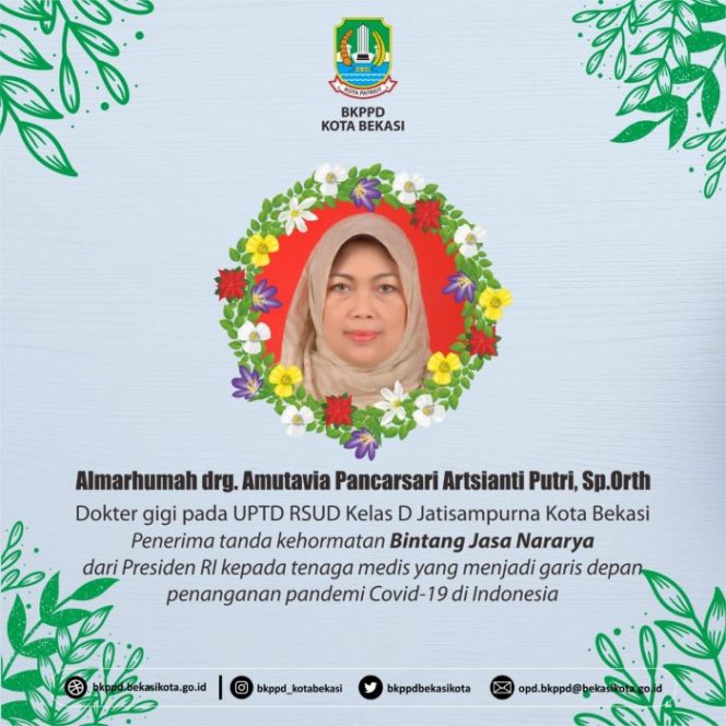 
 Dokter RSUD Jatisampurna yang Meninggal karena Covid 19 Mendapat Penghargaan dari Presiden
