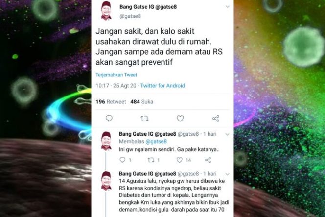 
 Covid-19 Makin Menyebar, Kisah Nyata Seorang Anak Mengurus Ibunya ke Rumah Sakit