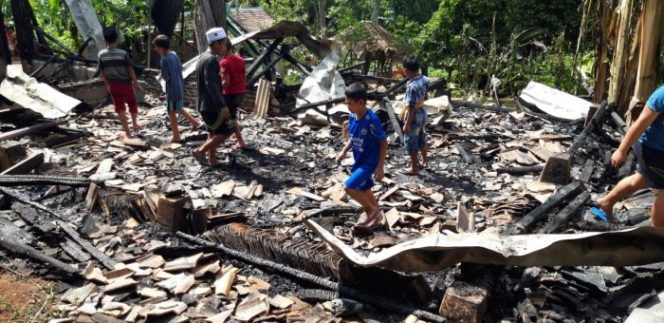 
 Bangunan Ludes Dilalap Api, Ponpes Baabussalam Sajira Butuh Bantuan
