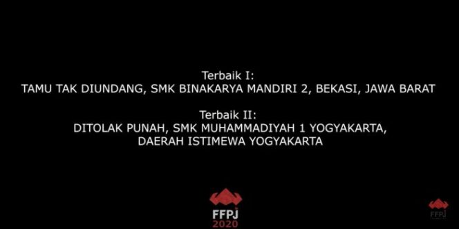 
 SMK Binakarya Mandiri 2 Kota Bekasi Raih Juara 1 Festival Film Pelajar Jogja 2020