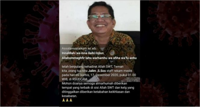 
 Kabar Duka Covid-19: Petugas Rekam Medik RSUD Kota Bekasi Meninggal Dunia