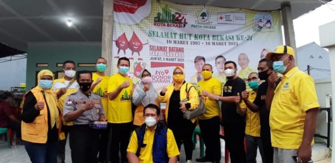 
 DPD Golkar dan PMI Kota Bekasi Gelar Aksi Donor Darah Massal