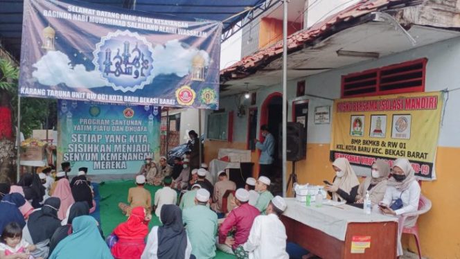 
 Pererat Silaturahmi, Pemuda Katar RW 01 Kota Baru Bukber dan Santunan