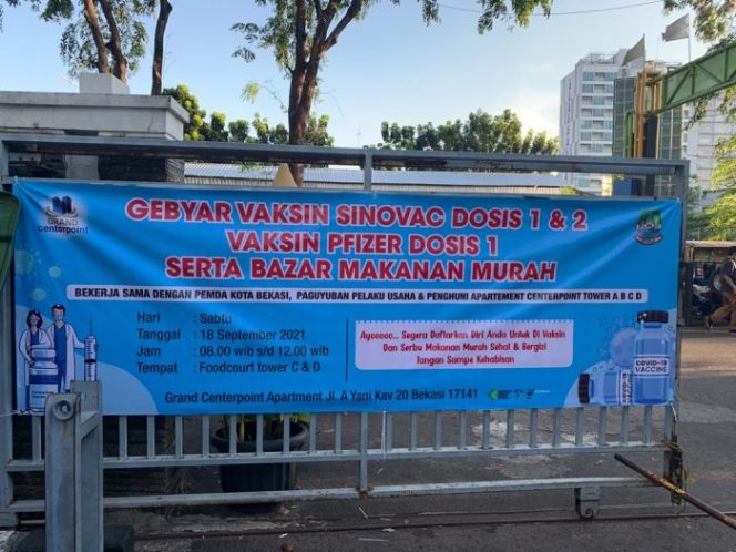 
 Paguyuban Apartemen Centerpoint Helat Gebyar Vaksin Besok!
