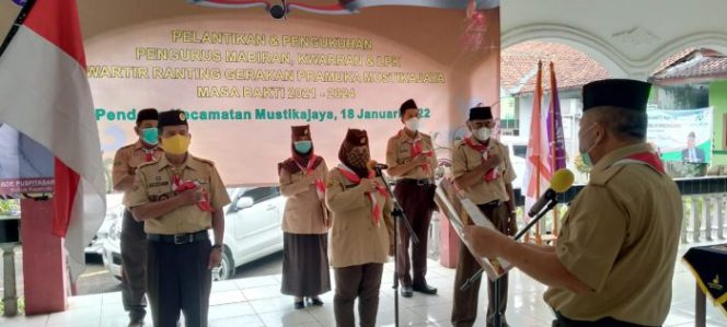 
 Mabiran, Anran dan LPK Kwarran Pramuka Mustikajaya Masa bakti 2021-2024 Dilantik