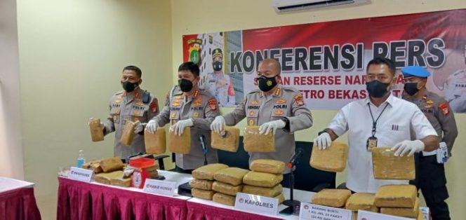 
 Polres Metro Bekasi Kota Tangkap 3 Pelaku Pengedar Narkoba
