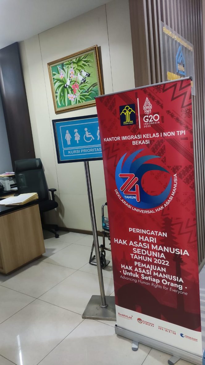 
 Imigrasi Bekasi Mengampanyekan Hari HAM Sedunia ke-74 Tahun 2022