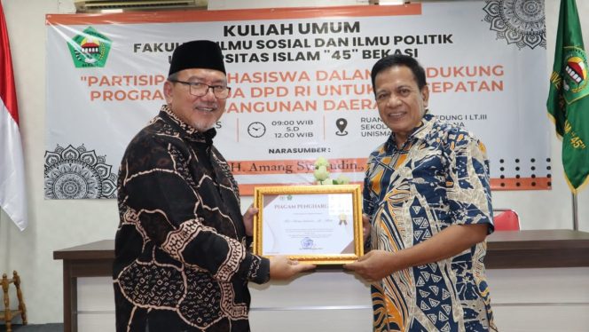 
 Tingkatkan Partisipasi Mahasiswa dalam Pembangunan Daerah, FISIP UNISMA Bekasi Gandeng DPD RI