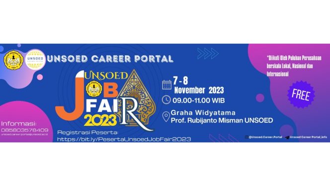 
 50 Perusahaan Buka Lowongan Kerja di UNSOED Job Fair 2023