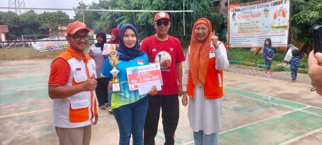 
 Caleg PKS DPR RI Dr. dr. Titi Masrifahati.,MKM.,MARS Gelar Turnamen Volley Ball Mutiara Gading Timur Cup 2023