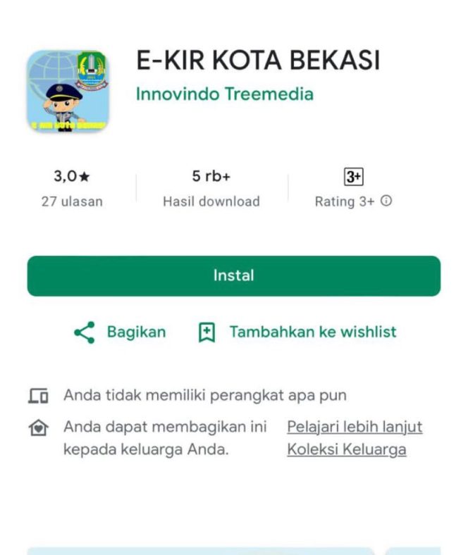 
 Dishub Kota Bekasi Luncurkan Aplikasi E-KIR Permudah Lakukan Pendaftaran Uji Kendaraan Berkala