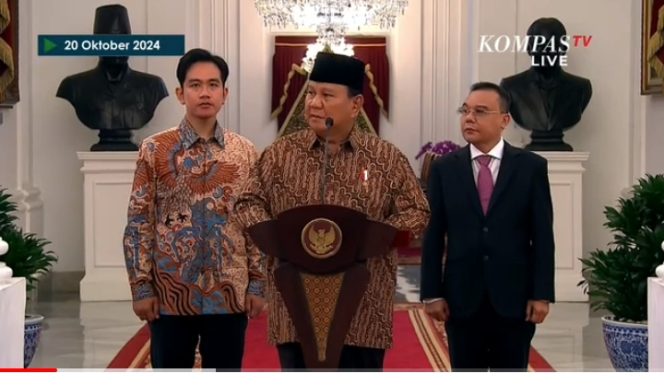 
 Presiden Prabowo Subianto Umumkan Susunan Kabinet Merah Putih 2024-2029